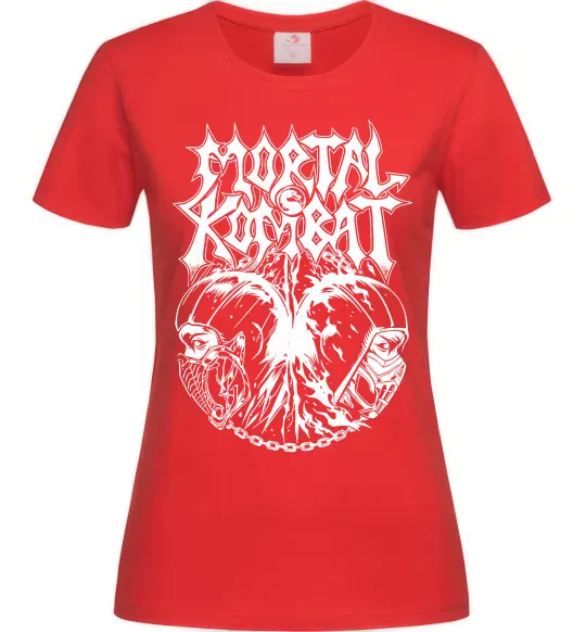 Женская футболка Mortal Kombat art Красный фото