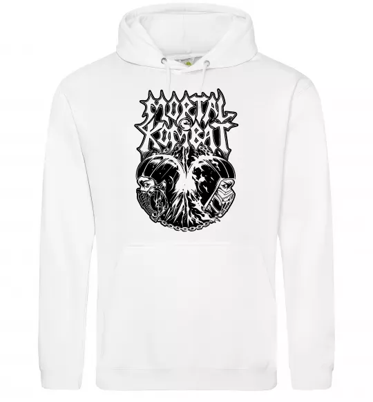Мужская толстовка (худи) Mortal Kombat art Белый фото