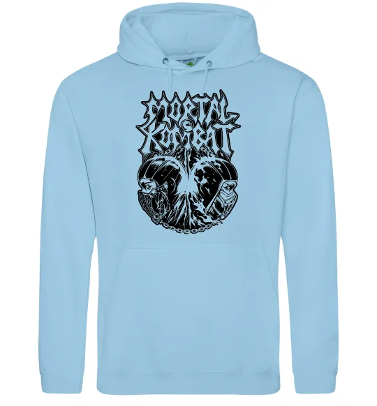 Чоловіча толстовка (худі) Mortal Kombat art Блакитний фото