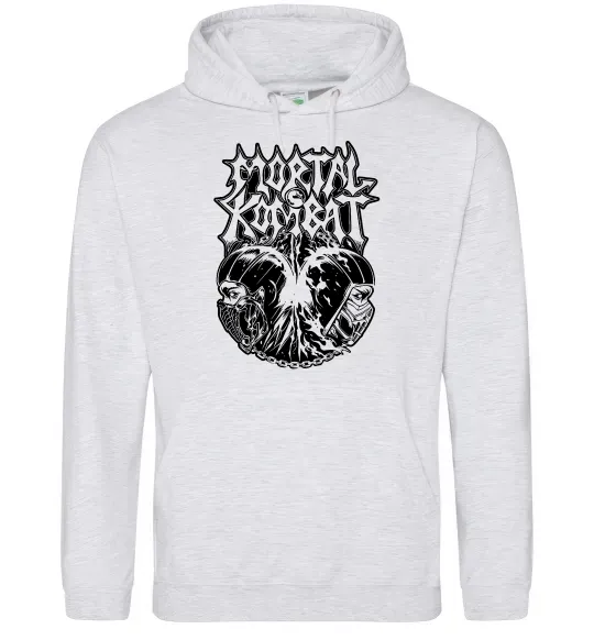 Женская толстовка (худи) Mortal Kombat art Серый меланж фото