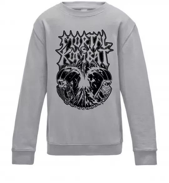 Детский Свитшот Mortal Kombat art Серый меланж фото