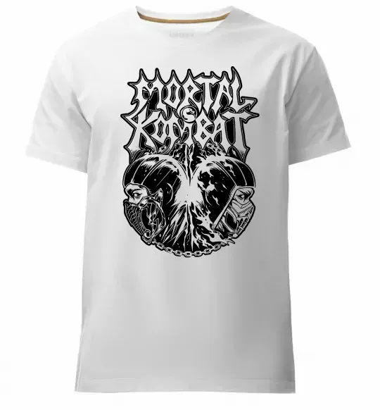 Мужская премиум футболка Mortal Kombat art Белый фото