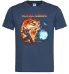 Мужская футболка Mortal Kombat logo fight Темно-синий фото
