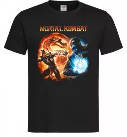 Мужская футболка Mortal Kombat logo fight Черный Мужская футболка Mortal Kombat logo fight Черный фото