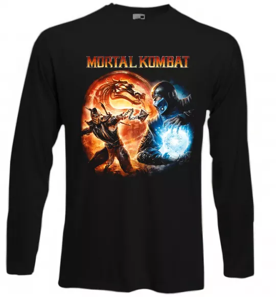Лонгслив Mortal Kombat logo fight Черный фото