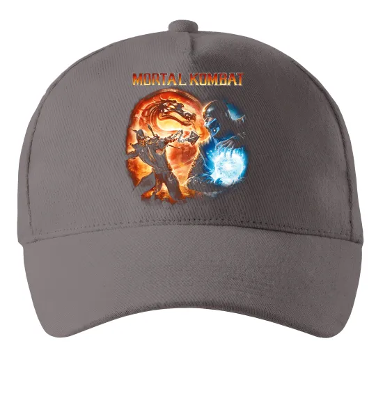 Кепка Mortal Kombat logo fight Серый фото