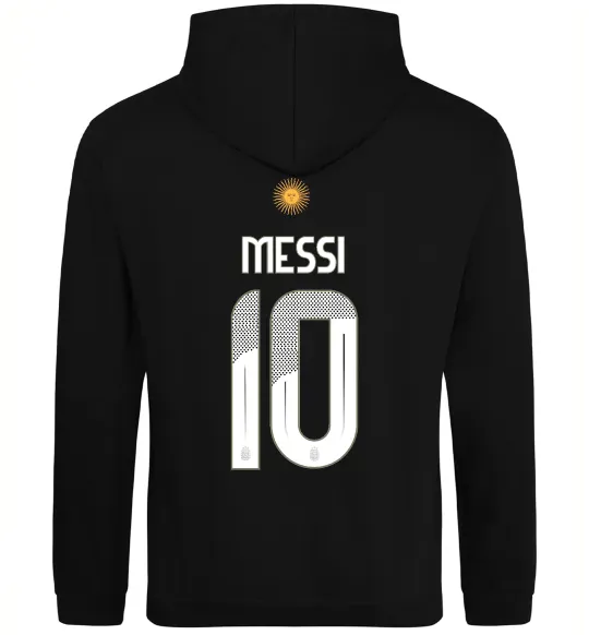 Женская толстовка (худи) Messi 10 Аргентина Черный фото