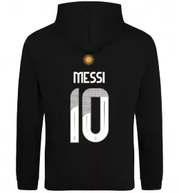 Женская толстовка (худи) Messi 10 Аргентина Черный фото