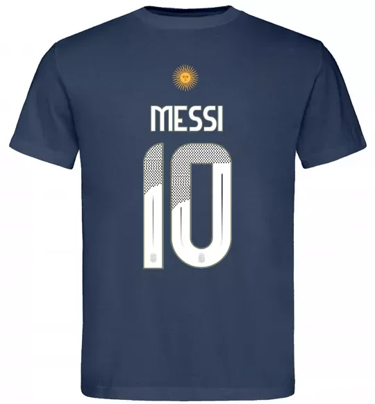 Чоловіча футболка Messi 10 Аргентина Темно-синій фото