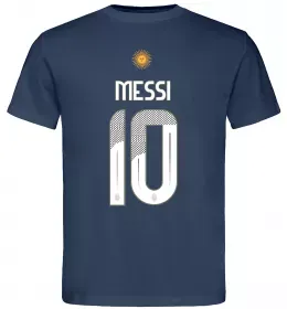 Мужская футболка Messi 10 Аргентина Темно-синий фото