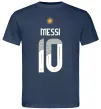 Чоловіча футболка Messi 10 Аргентина Темно-синій фото
