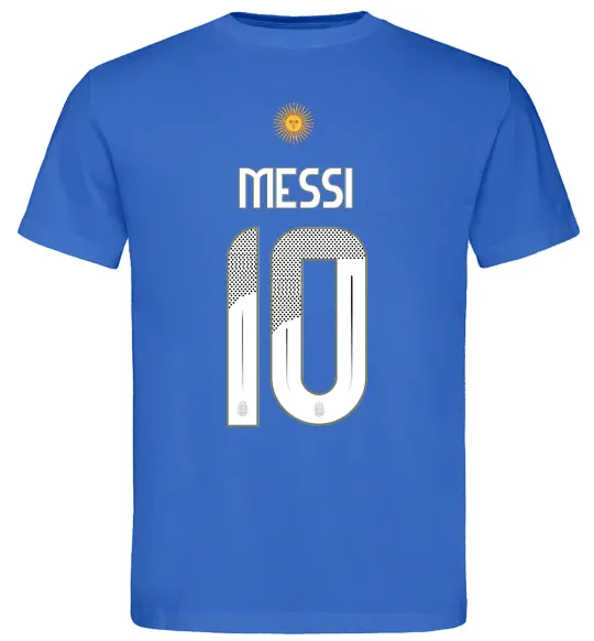 Чоловіча футболка Messi 10 Аргентина Яскраво-синій фото