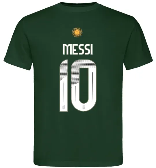Чоловіча футболка Messi 10 Аргентина Темно-зелений фото