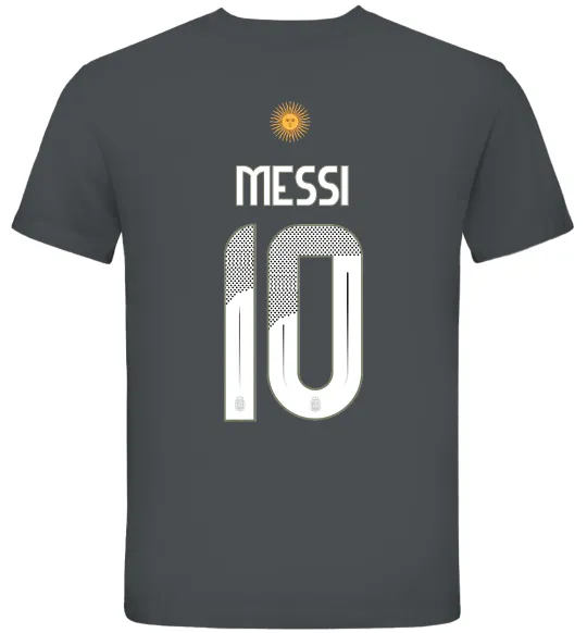 Чоловіча футболка Messi 10 Аргентина Графіт фото