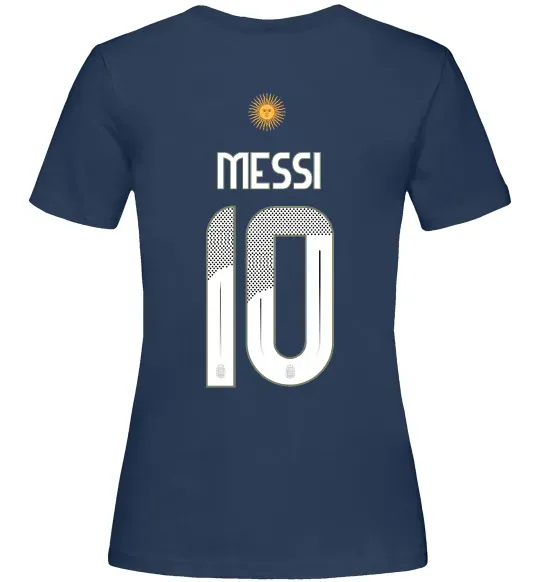 Женская футболка Messi 10 Аргентина Темно-синий фото