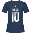 Женская футболка Messi 10 Аргентина Темно-синий фото