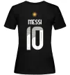 Женская футболка Messi 10 Аргентина Черный фото