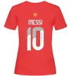 Женская футболка Messi 10 Аргентина Красный фото