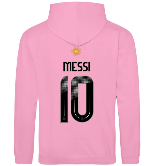 Мужская толстовка (худи) Messi 10 Аргентина Розовый фото