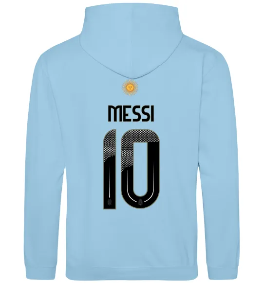 Жіноча толстовка (худі) Messi 10 Аргентина Блакитний фото