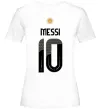 Женская футболка Messi 10 Аргентина Белый фото