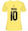Женская футболка Messi 10 Аргентина Лимонный фото