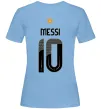Женская футболка Messi 10 Аргентина Голубой фото