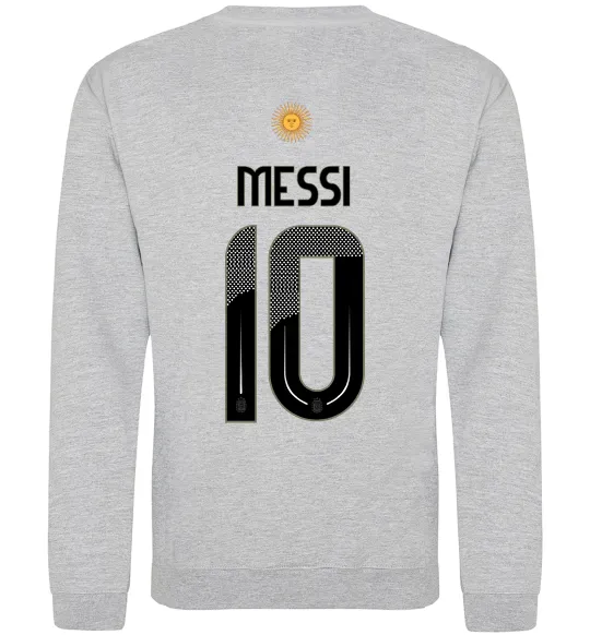 Свитшот Messi 10 Аргентина Серый меланж фото