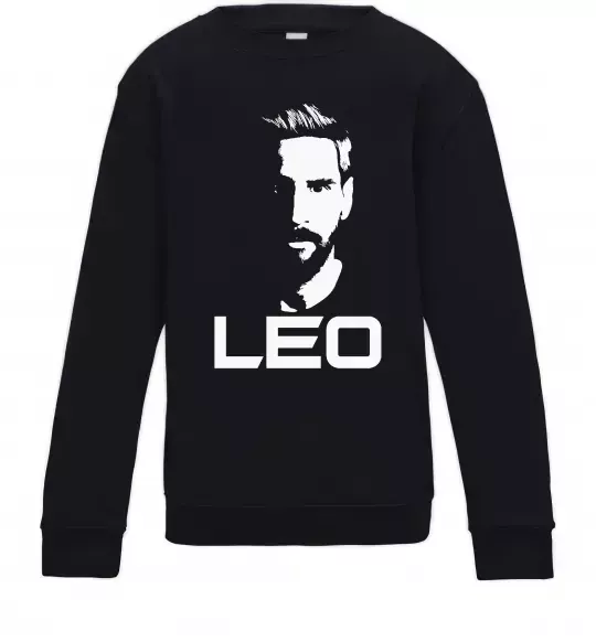 Детский Свитшот Leo portrait Черный фото