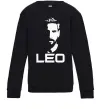 Детский Свитшот Leo portrait Черный фото