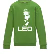 Детский Свитшот Leo portrait Лаймовый фото