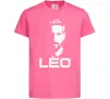 Детская футболка Leo portrait Ярко-розовый фото