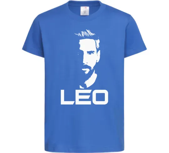 Детская футболка Leo portrait Ярко-синий фото