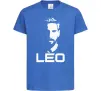 Детская футболка Leo portrait Ярко-синий фото