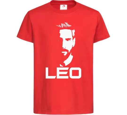 Детская футболка Leo portrait Красный фото