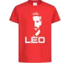 Детская футболка Leo portrait Красный фото