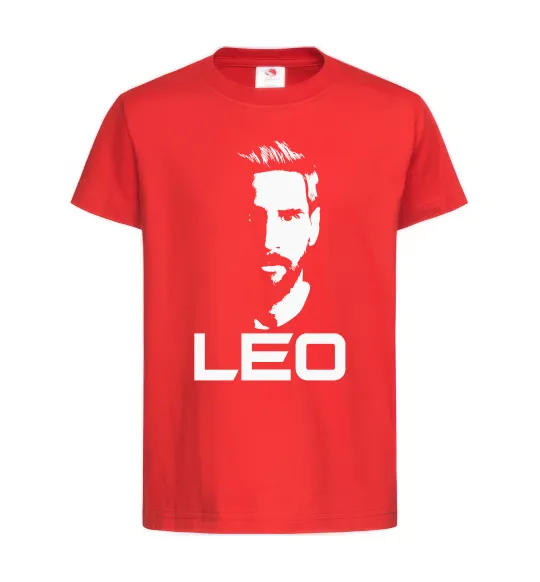 Дитяча футболка Leo portrait Червоний фото