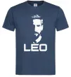 Мужская футболка Leo portrait Темно-синий фото