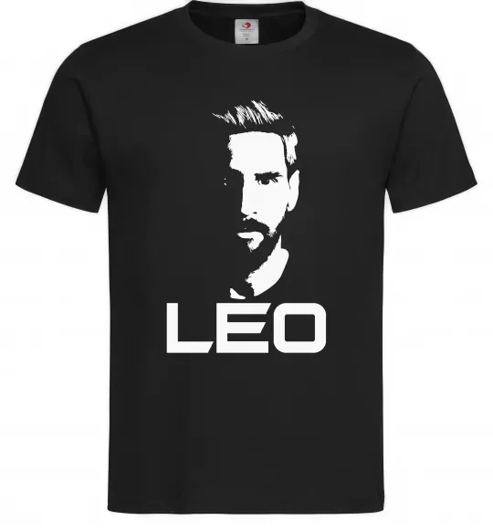 Мужская футболка Leo portrait Черный фото