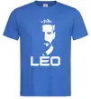 Мужская футболка Leo portrait Ярко-синий фото