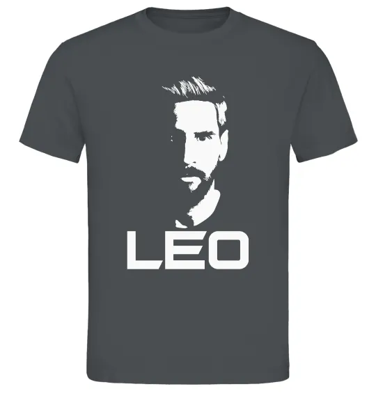 Мужская футболка Leo portrait Графит фото