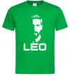 Мужская футболка Leo portrait Зеленый фото