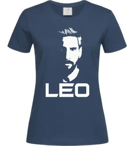 Жіноча футболка Leo portrait Темно-синій фото