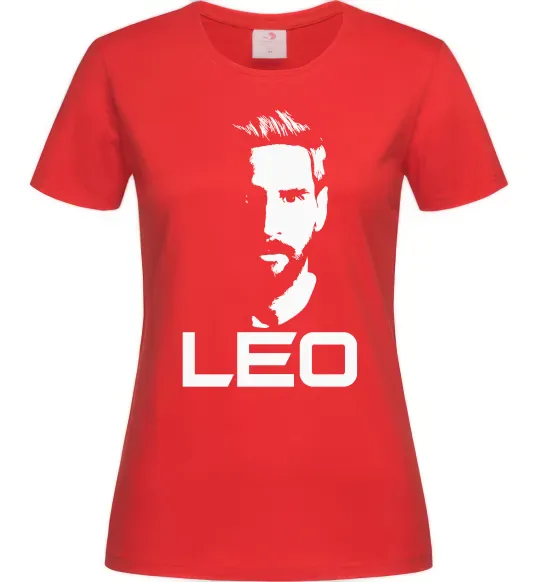 Жіноча футболка Leo portrait Червоний фото