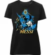 Жіноча преміум футболка Lionel Messi з кубком Чорний фото