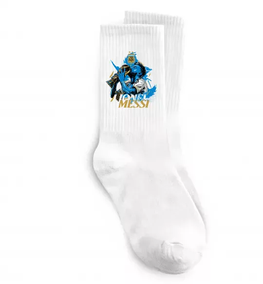 Шкарпетки Lionel Messi з кубком Білий фото