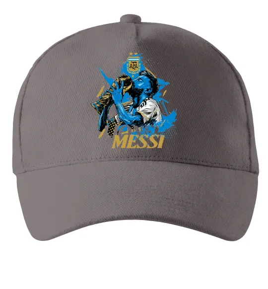 Кепка Lionel Messi з кубком Сірий фото