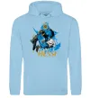 Чоловіча толстовка (худі) Lionel Messi з кубком Блакитний фото