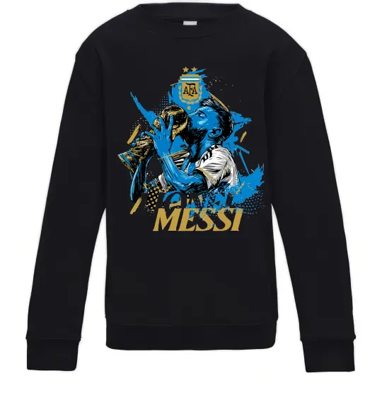 Детский Свитшот Lionel Messi з кубком Черный фото