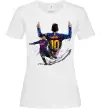 Женская футболка Messi Barcelona Белый фото